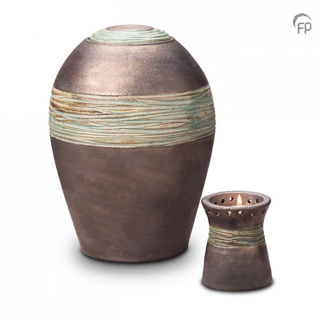 KU 304 Ceramic urn metallic - Afbeelding 2
