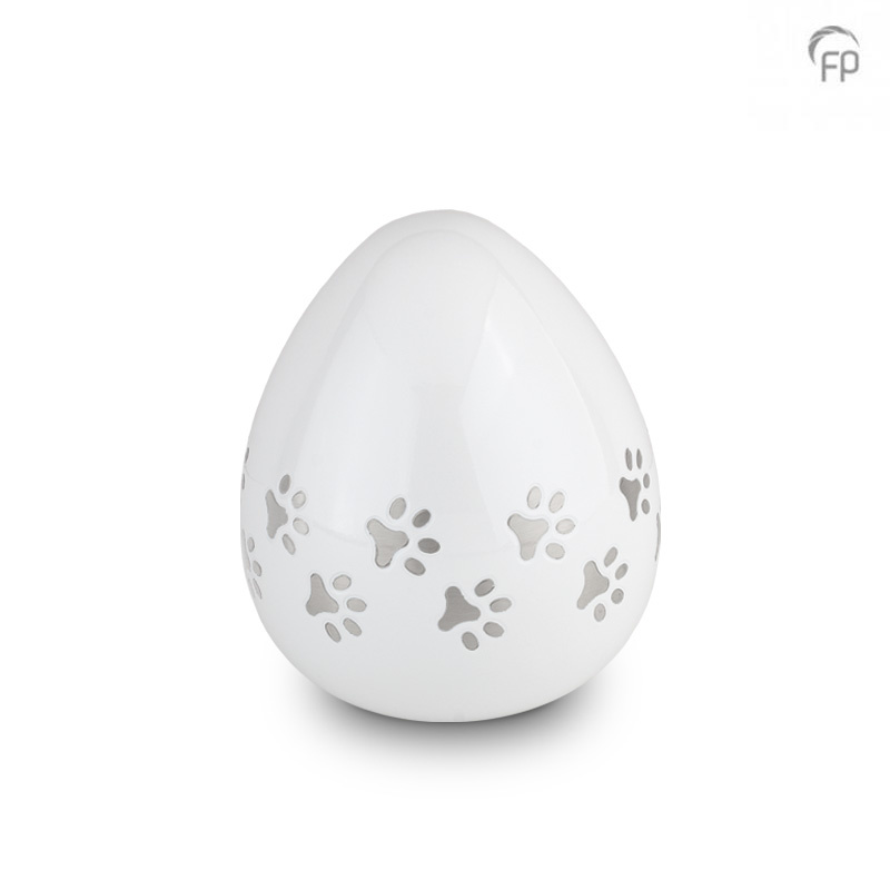 FPU 203 Metal pet urn Coco white