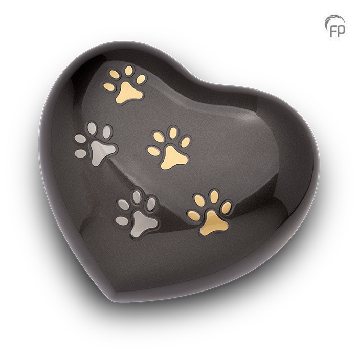 HUH 010 L Metal pet urn heart large