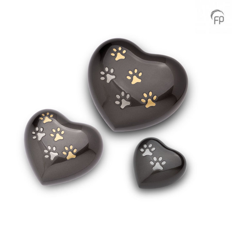 HUH 010 M Metal pet urn heart medium - Afbeelding 2