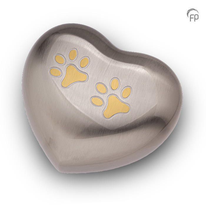 HUH 015 L Metal pet urn heart large