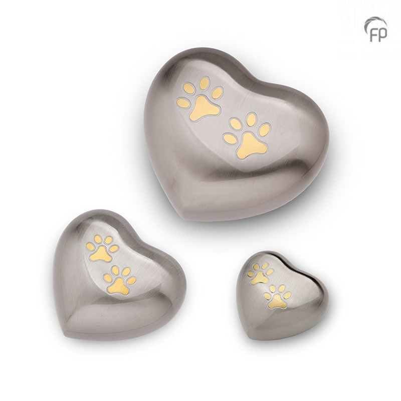 HUH 015 L Metal pet urn heart large - Afbeelding 2