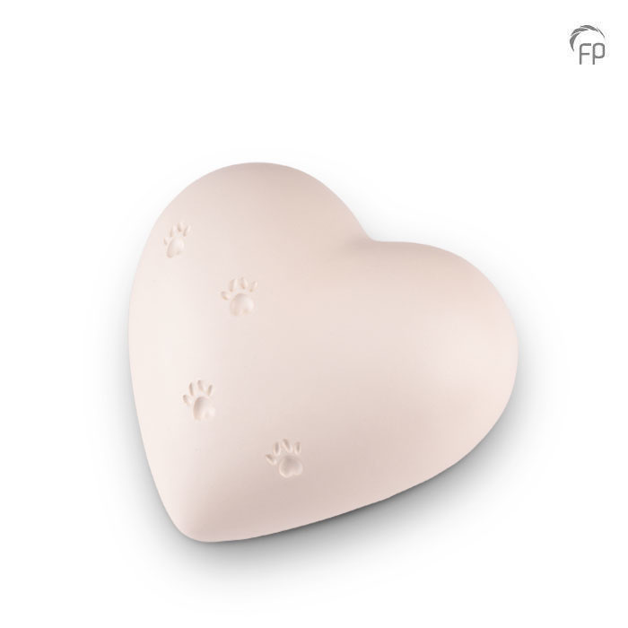 KU 152 L Ceramic pet urn heart large